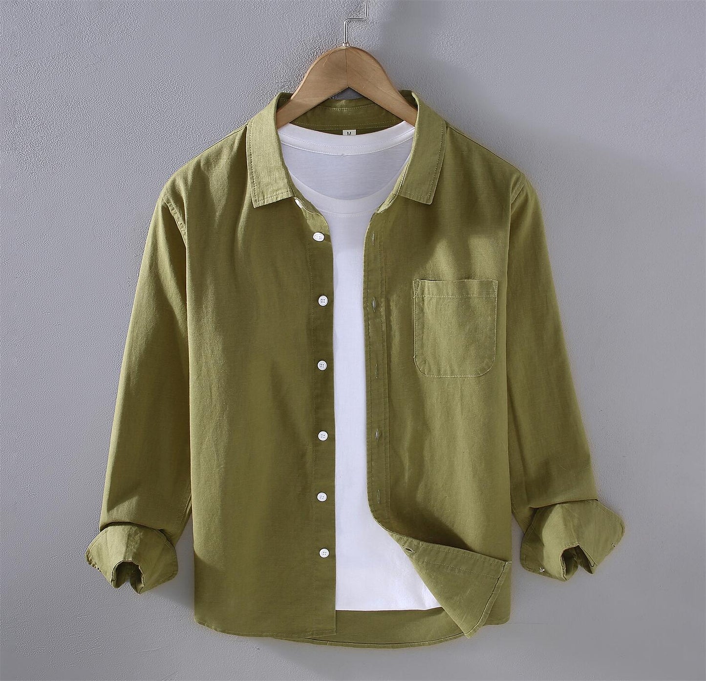 Retro Linen Cotton Long Sleeve Shirt