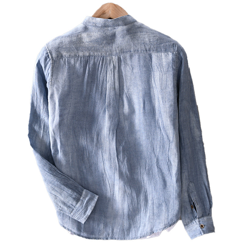 Vintage Linen Long Sleeve Shirt - Loose Fit